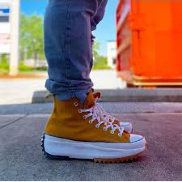 CONVERSE Mustard High-Top Canvas Sneakers - White Soles - Picture 2 of 7